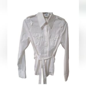 Vintage-Laundry by Shelli Segal White Elegant Blouse